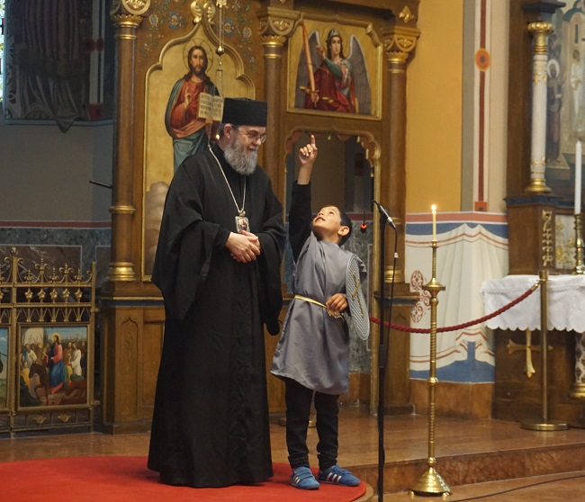 Atanáz püspök és egy gyermek