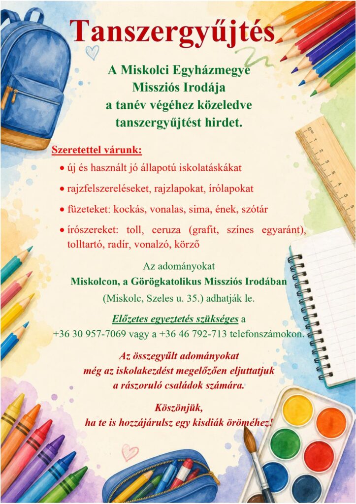 tanszergyűjtés plakát 2026.
